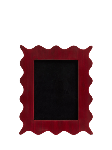 OKA Talasa Wave Photo Frame, 5 x 7" (13 x 18cm), Brushed Red, Brushed Red