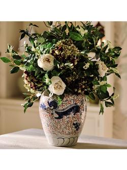 OKA Liliang Hand Painted Ceramic Vase, H38cm, Multi - view 2, Multi