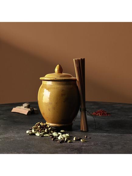 OKA Cardamom Hills Scented Candle, 1.6kg - view 2, Mustard