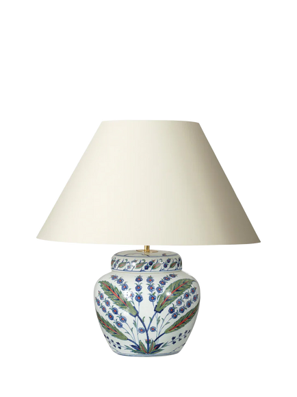 OKA Iznik Ceramic Urn Table Lamp Base, Multi, Multi