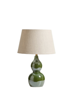 OKA Kalinda Ceramic Table Lamp Base, Moss - view 2, Moss