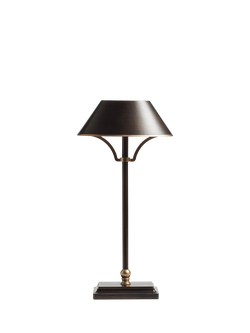 OKA Mini Grisewood Rechargeable Portable Table Lamp, Brown, Brown