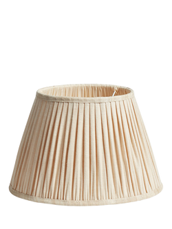 OKA Archibald Pleat Linen Lampshade, 35cm, Oyster, Oyster