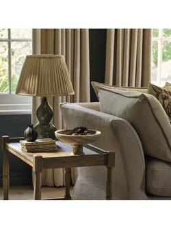 OKA Archibald Pleat Linen Lampshade, 35cm, Oyster - view 2, Oyster