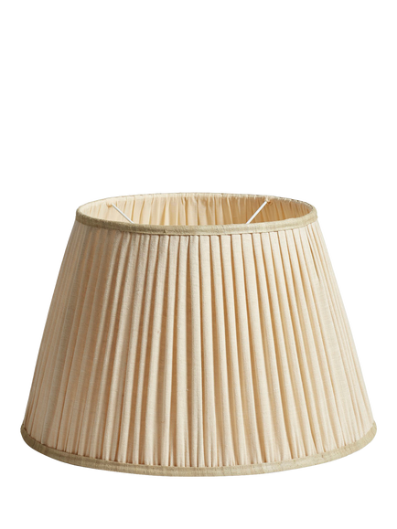 OKA Archibald Pleat Linen Lampshade, 50cm, Oyster, Oyster