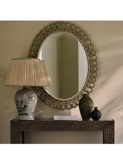 OKA Archibald Pleat Linen Lampshade, 50cm, Oyster - view 2, Oyster