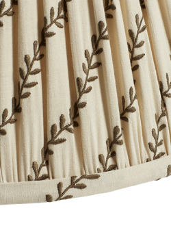 OKA Delen Leaf Pleat Drum Lampshade, 35cm, Spruce - view 2, Spruce