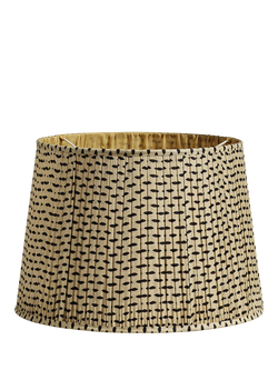 OKA Serigraph Pleat Lampshade, 45cm, Jet, Jet
