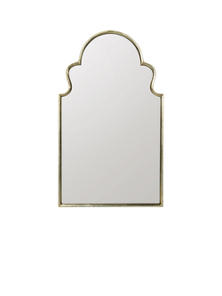 OKA Tipperary Arched Wall Mirror, 103 x 61cm, Antiqued Gold, Antique Gold