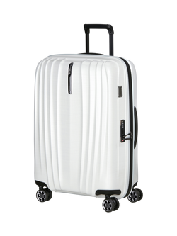 Samsonite Nexis 70cm Expandable Double Wheel Medium Suitcase, 91L, Cotton White