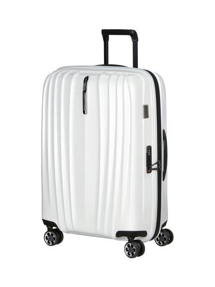 Samsonite Nexis 70cm Expandable Double Wheel Medium Suitcase, 91L, Cotton White