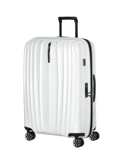 Samsonite Nexis 76cm Double Wheel Large Expandable Suitcase, 116L, Cotton White