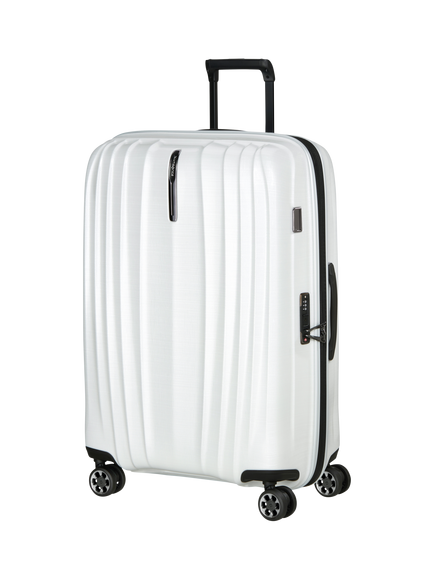 Samsonite Nexis 76cm Double Wheel Large Expandable Suitcase, 116L, Cotton White