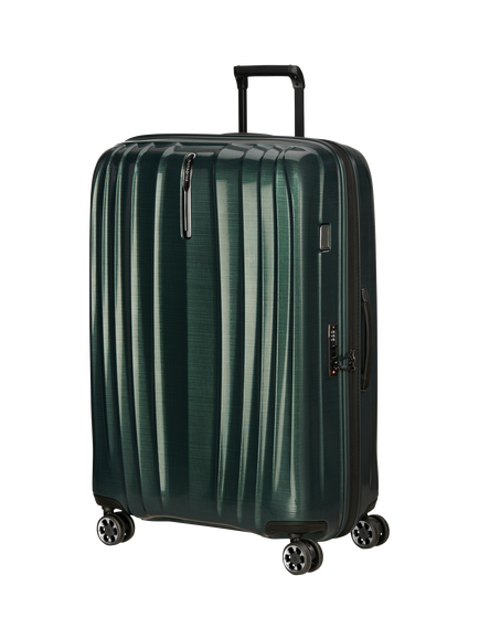 Nexis 82cm Expandable Double Wheel Spinner Suitcase, 134/147L, Deep Forest