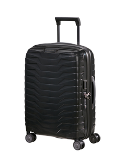 Samsonite Proxis 55cm, 40cm Wide Expandable 4-Wheeled Cabin Suitcase 40/46L, Black