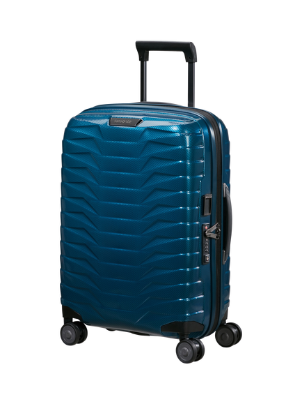 Samsonite Proxis 55cm, 40cm Wide Expandable 4-Wheeled Cabin Suitcase 40/46L, Petrol Blue
