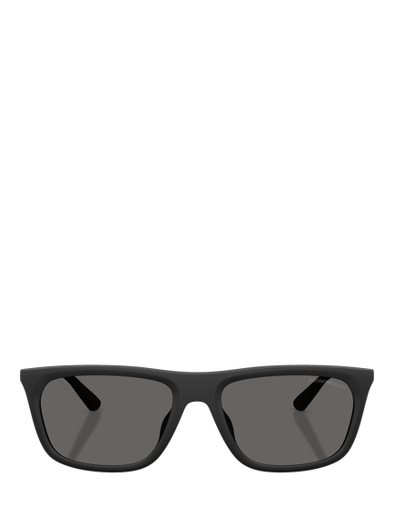 Emporio Armani EA4272 Men's Pillow Sunglasses, Matte Black/Grey - view 2, Matte Black/Grey