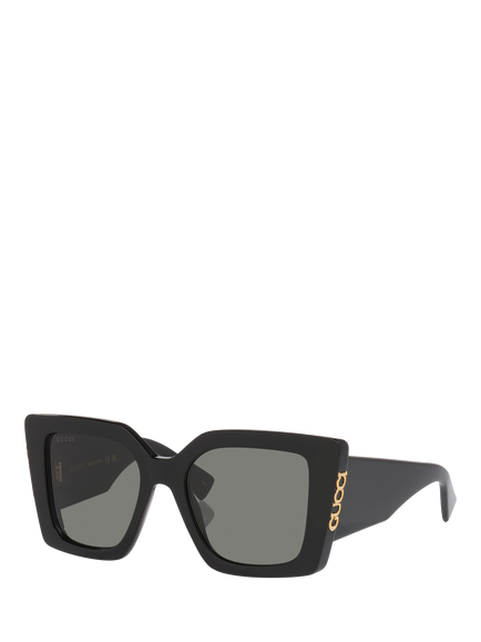GUCCI GC002725 Women's Butterfly Sunglasses, Black/Grey
