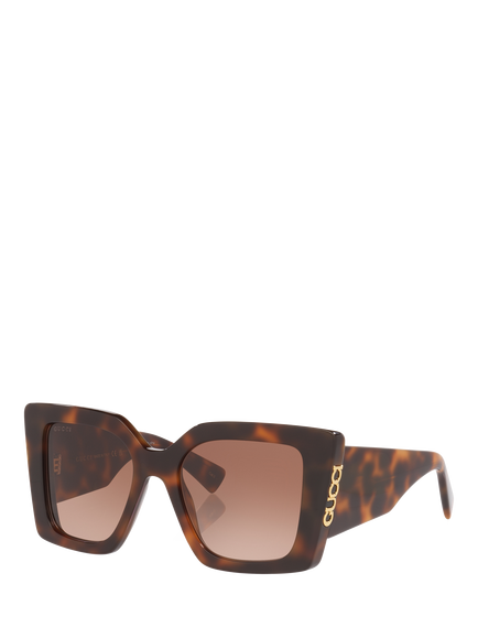 GUCCI GC002725 Women's Butterfly Sunglasses, Tortoiseshell/Brown