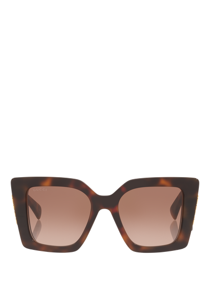 GUCCI GC002725 Women's Butterfly Sunglasses - view 2, Tortoiseshell/Brown
