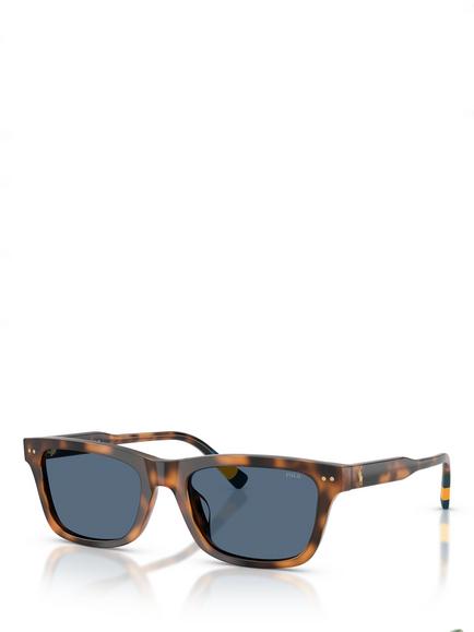 Polo Ralph Lauren PH4240 Men's Pillow Sunglasses, Red Havana/Blue, Red Havana/Blue