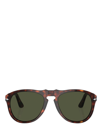 Persol PO064924 Men's Round Tinted Sunglasses, Havana/Brown - view 2, Havana/Brown