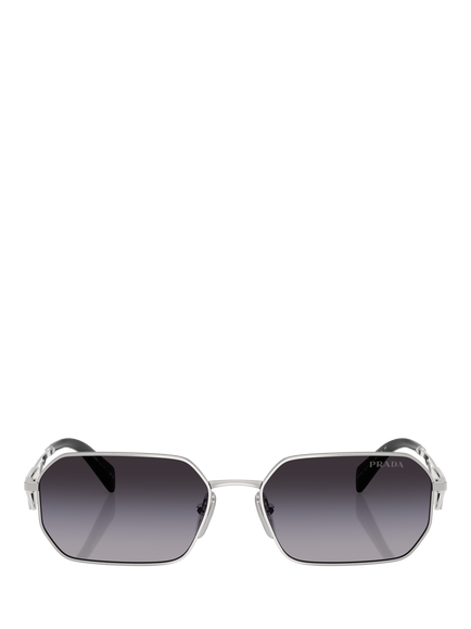 Prada PR A51S Women's Irregular Frame Sunglasses - view 2, Silver/Grey