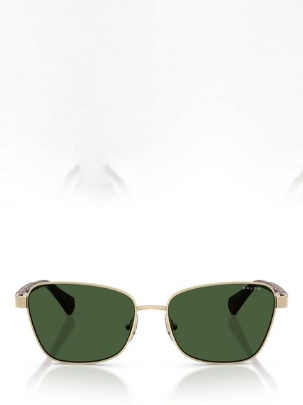 Ralph by Ralph Lauren RA414994907156 Women's Irregular Sunglasses, Pale Gold/Green - view 2, Pale Gold/Green