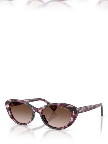Ralph Lauren Ralph by Ralph Lauren RA5350 Women's Oval Sunglasses, Violet Havana/Brown, Violet Havana/Brown