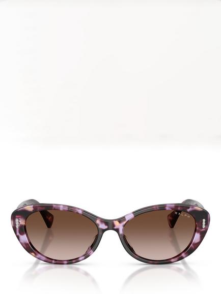 Ralph Lauren Ralph by Ralph Lauren RA5350 Women's Oval Sunglasses, Violet Havana/Brown - view 2, Violet Havana/Brown