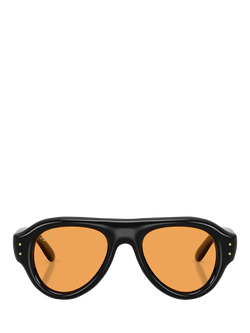 Ray-Ban RB4925 Unisex Round Sunglasses, Black/Orange, Black/Orange
