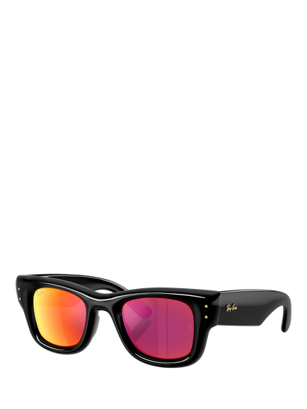 Ray-Ban RB4940601 Unisex Square Sunglasses, Black, Black
