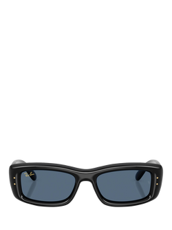 Ray-Ban RB4944 Unisex Pillow Sunglasses, Black/Blue, Black