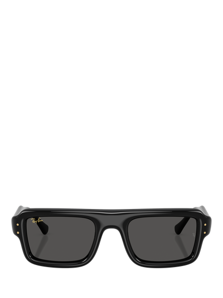Ray-Ban RB4954601 Unisex Rectangular Sunglasses, Black - view 2, Black