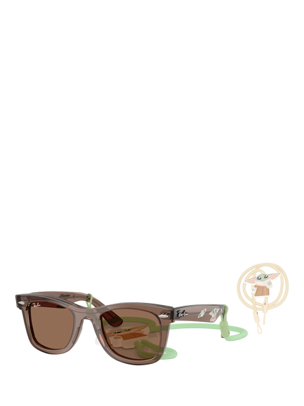 Ray-Ban RJ9140S72277345 Unisex D-Frame Sunglasses, Transparent Brown, Transparent Brown
