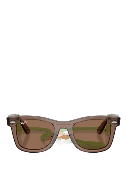 Ray-Ban RJ9140S72277345 Unisex D-Frame Sunglasses, Transparent Brown - view 2, Transparent Brown