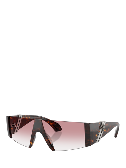 Versace VE4516108 Women's Rectangular Sunglasses, Havana, Havana