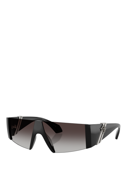 Versace VE4516GB1 Women's Rectangular Sunglasses, Black, Black