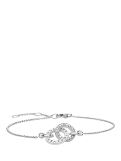 THOMAS SABO Glam & Soul Together Forever Ring Bracelet, Silver, Silver