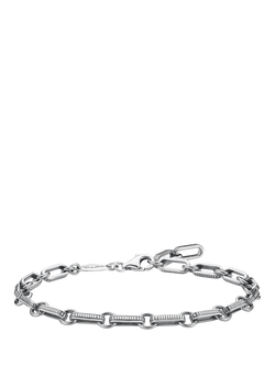 THOMAS SABO Textured Link Bracelet, Silver, Silver