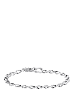 THOMAS SABO Facetted Curb Chain Bracelet, Silver, Silver