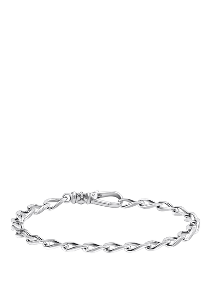 THOMAS SABO Facetted Curb Chain Bracelet, Silver, Silver