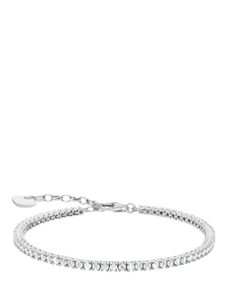THOMAS SABO Classic Cubic Zirconia Tennis Bracelet, Silver, Silver