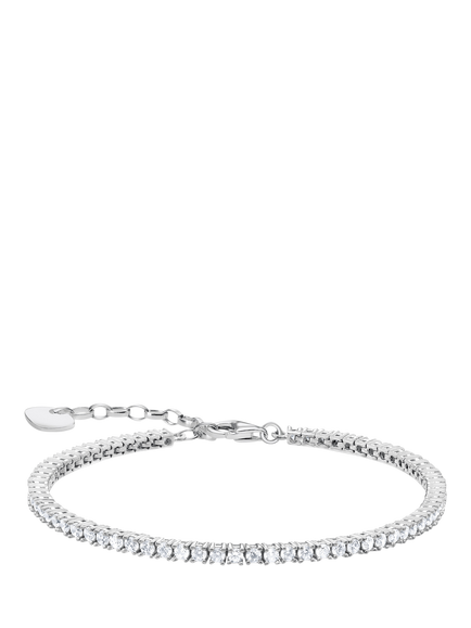 THOMAS SABO Classic Cubic Zirconia Tennis Bracelet, Silver, Silver