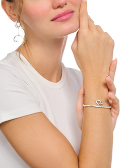 THOMAS SABO Classic Cubic Zirconia Tennis Bracelet, Silver - view 2, Silver