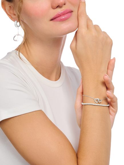 THOMAS SABO Classic Cubic Zirconia Tennis Bracelet, Silver - view 2, Silver