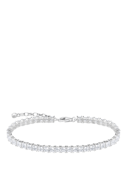 THOMAS SABO Everybody's Darling Cubic Zirconia Tennis Bracelet, Silver, Silver