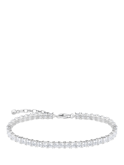 THOMAS SABO Everybody's Darling Cubic Zirconia Tennis Bracelet, Silver, Silver