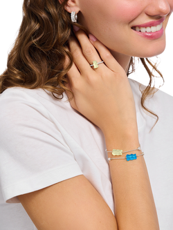 THOMAS SABO x Haribo Goldbear Chain Bracelet, Blue/Silver - view 2, Blue/Silver