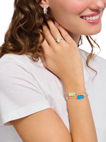 THOMAS SABO x Haribo Goldbear Chain Bracelet, Blue/Silver - view 2, Blue/Silver